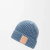 Gorro de cachemira azul denim