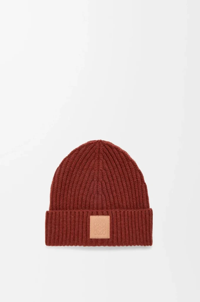 Gorro de cachemira caoba