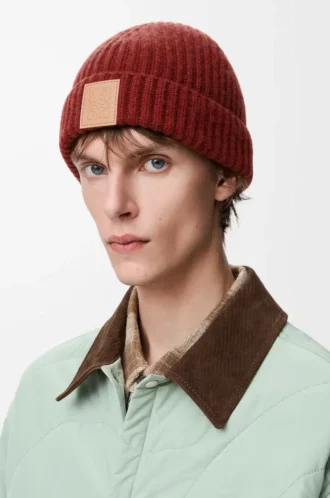 Gorro de cachemira caoba