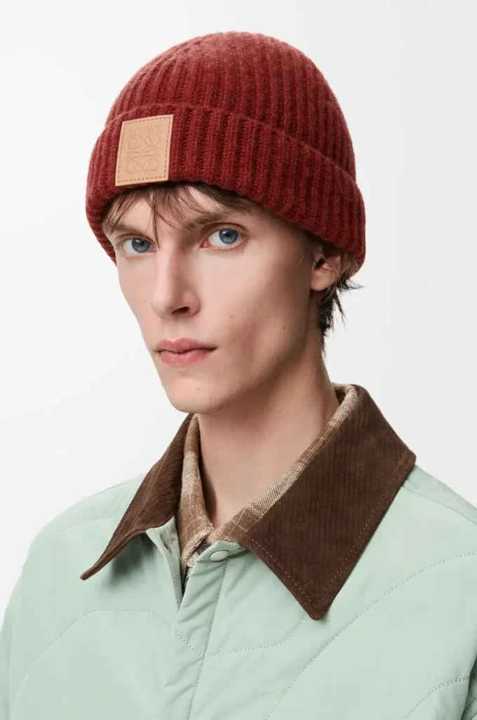 Gorro de cachemira caoba