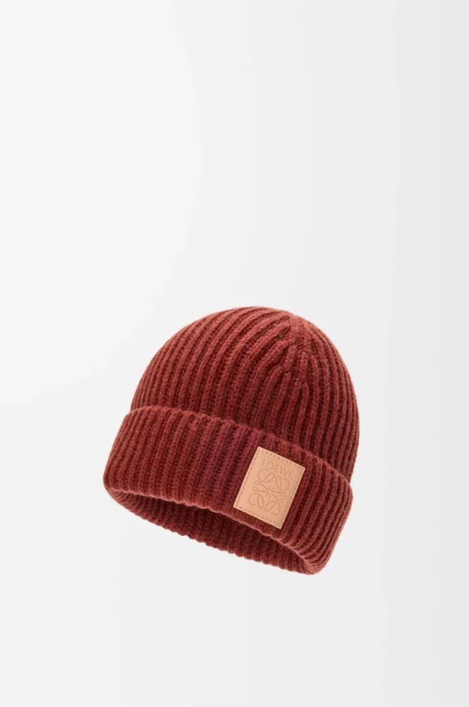 Gorro de cachemira caoba