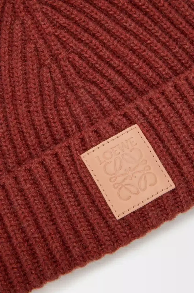 Gorro de cachemira caoba