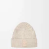 Gorro de cachemira en color beige claro Gorro de cachemira en color beige claro