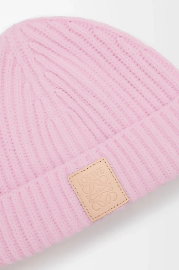 Gorro de cachemira rosa claro Gorro de cachemira rosa claro