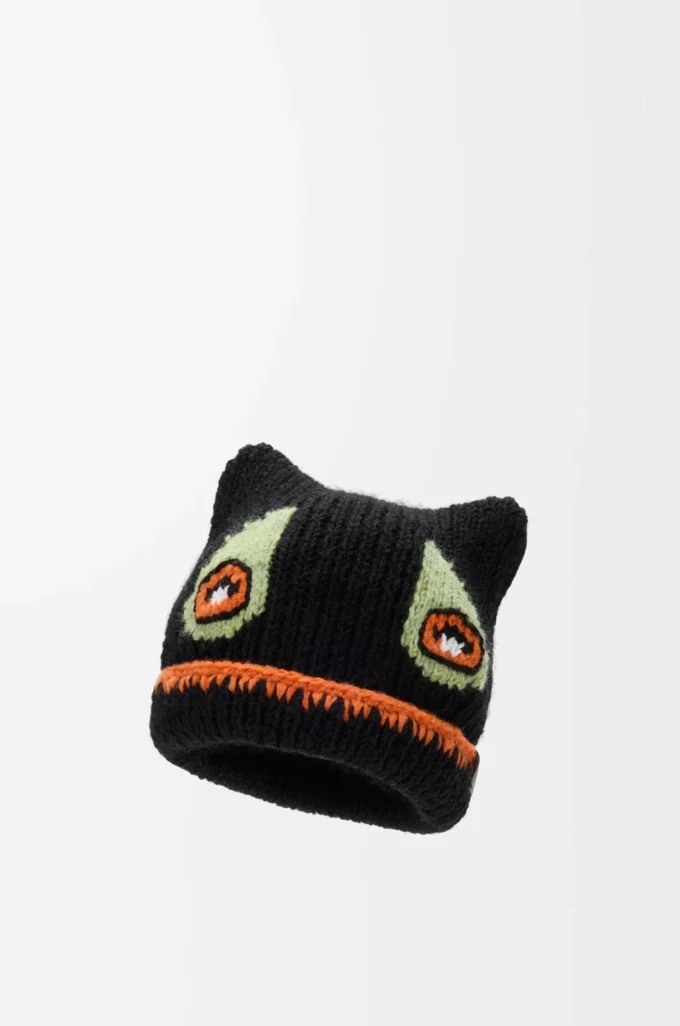 Gorro de mezcla de lana, alpaca y mohair Negro Gorro de mezcla de lana, alpaca y mohair Negro