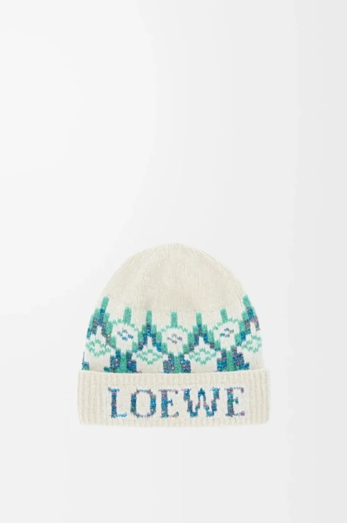 Gorro de mezcla de lana Blanco/Menta Gorro de mezcla de lana Blanco/Menta