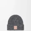 Gorro de mezcla de lana y cachemira Gris/Azul jaspeado