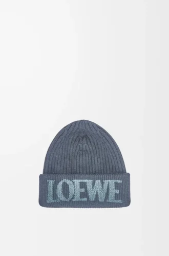 Gorro LOEWE de lana azul grisáceo