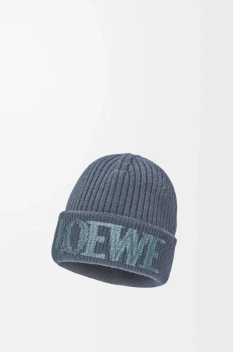 Gorro LOEWE de lana azul grisáceo