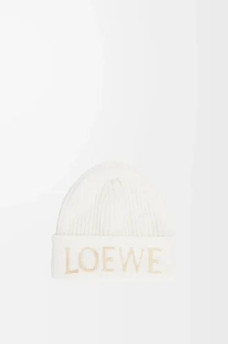 Gorro LOEWE de lana blanco