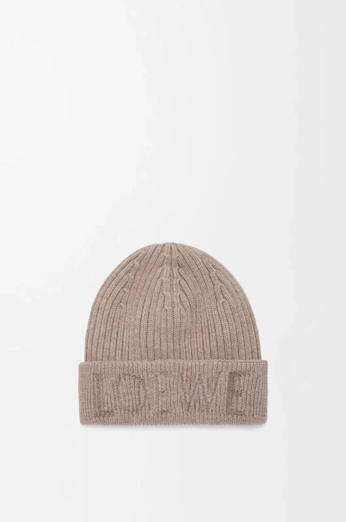 Gorro LOEWE de lana en color beige oscuro Gorro LOEWE de lana en color beige oscuro