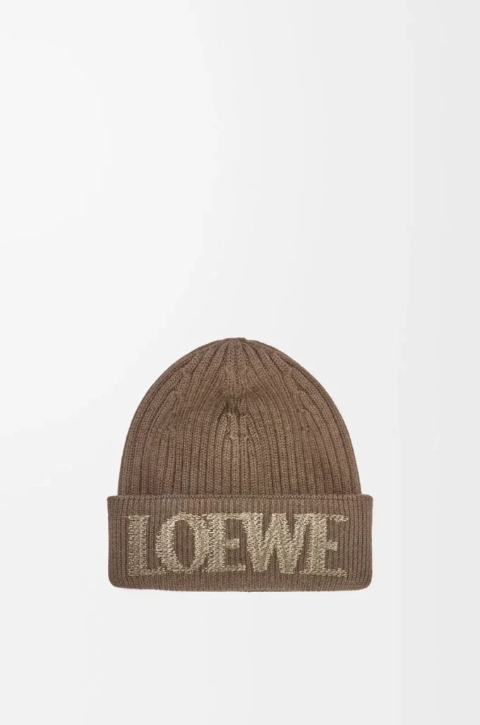 Gorro LOEWE de lana marrón claro Gorro LOEWE de lana marrón claro