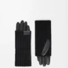 Guantes de cachemira y piel de cordero napa Negro Guantes de cachemira y piel de cordero napa Negro
