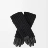 Guantes de cachemira y piel de cordero napa Negro Guantes de cachemira y piel de cordero napa Negro