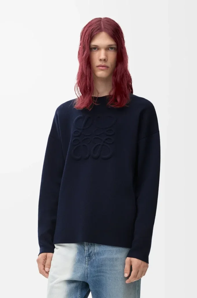 Jersey Anagram de lana azul marino Jersey Anagram de lana azul marino