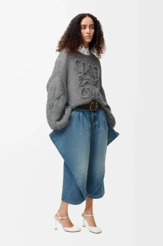 Jersey Anagram en mohair gris jaspeado