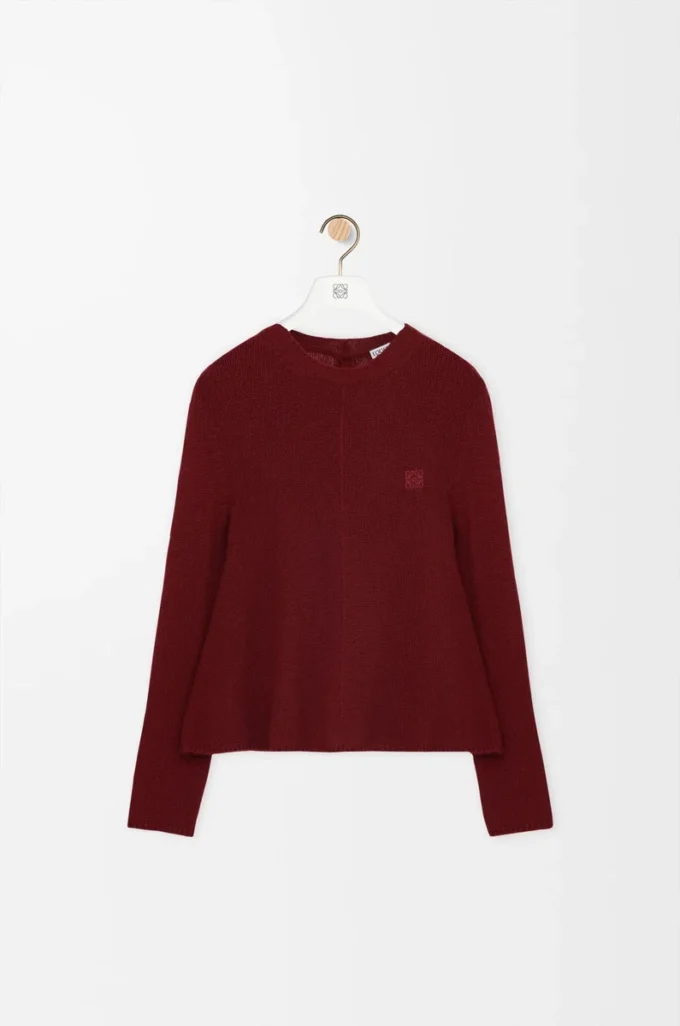 Jersey de cachemira Burdeos