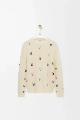 Jersey de lana Blanco/Multicolor