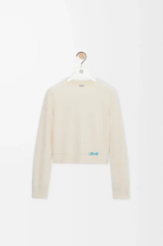 Jersey de lana en color crudo