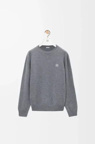 Jersey de lana gris jaspeado