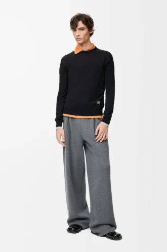 Jersey de lana negro/gris