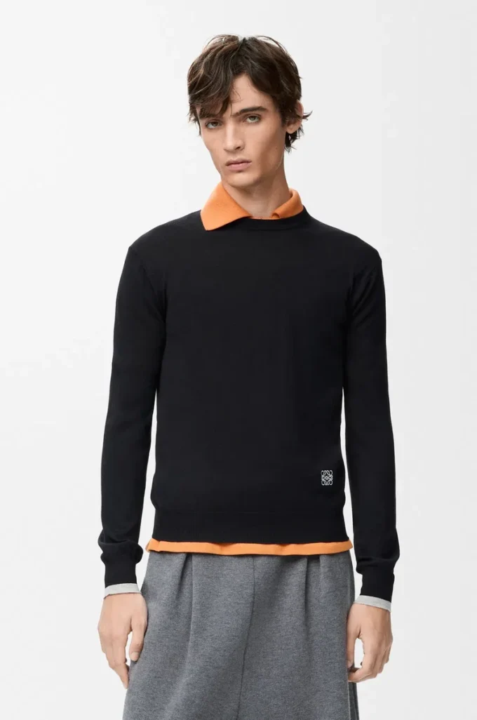 Jersey de lana negro/gris Jersey de lana negro/gris