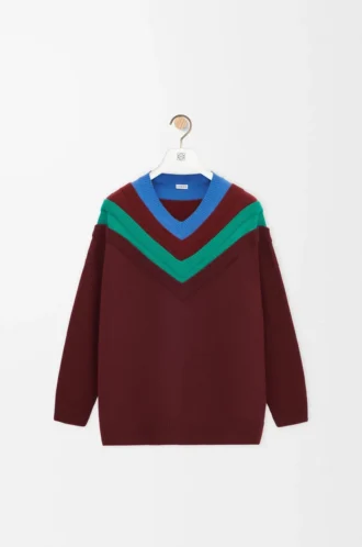 Jersey de lana verde/rojo/multicolor