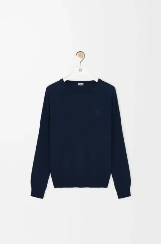 Jersey de mezcla de algodón azul marino