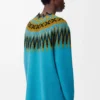 Jersey de mezcla de lana y mohair Azul/Multicolor Jersey de mezcla de lana y mohair Azul/Multicolor