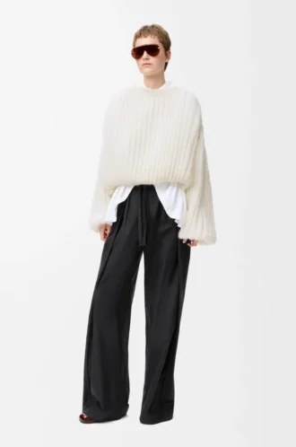 Jersey de mezcla de mohair Blanco
