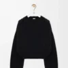 Jersey de mezcla de mohair Negro Jersey de mezcla de mohair Negro