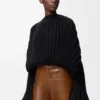 Jersey de mezcla de mohair Negro Jersey de mezcla de mohair Negro