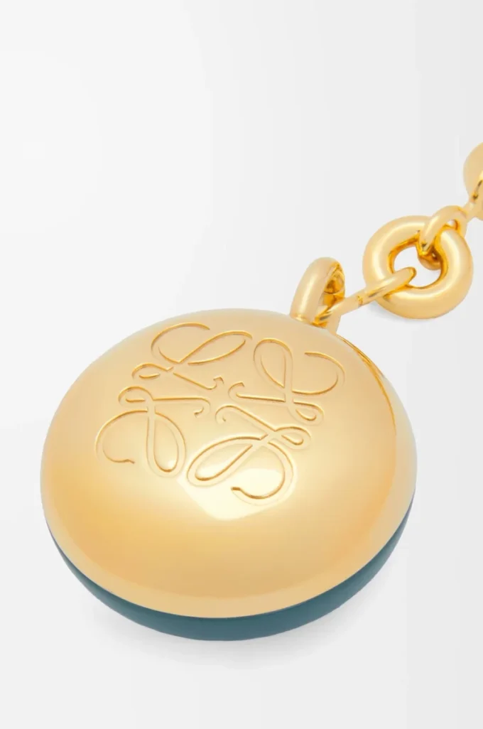 Llavero Pebble vetiver/oro Llavero Pebble vetiver/oro