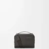 Mini bolso bandolera para cámara en piel de becerro satinada gris oscuro Mini bolso bandolera para cámara en piel de becerro satinada gris oscuro