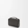 Mini bolso bandolera para cámara en piel de becerro satinada gris oscuro Mini bolso bandolera para cámara en piel de becerro satinada gris oscuro