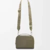 Mini bolso bandolera para cámara en piel de becerro satinada Verde caqui Mini bolso bandolera para cámara en piel de becerro satinada Verde caqui