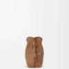 Mini bolso de mano Flamenco Cats en piel de becerro napa Mocha Mini bolso de mano Flamenco Cats en piel de becerro napa Mocha