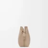 Mini bolso de mano Flamenco en piel de becerro napa arena Mini bolso de mano Flamenco en piel de becerro napa arena