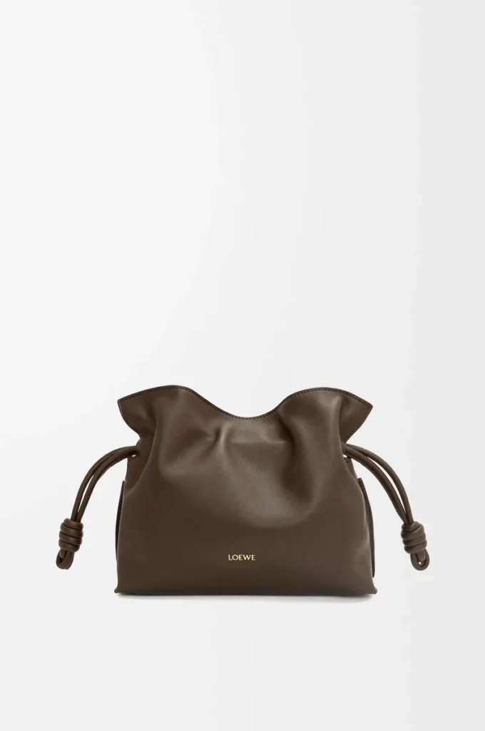 Mini bolso de mano Flamenco en piel de becerro napa Chocolate Mini bolso de mano Flamenco en piel de becerro napa Chocolate