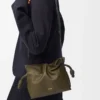 Mini bolso de mano Flamenco en piel de becerro napa Dark Khaki Mini bolso de mano Flamenco en piel de becerro napa Dark Khaki