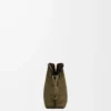 Mini bolso de mano Flamenco en piel de becerro napa Dark Khaki Mini bolso de mano Flamenco en piel de becerro napa Dark Khaki
