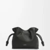 Mini bolso de mano Flamenco en piel de becerro napa negro Mini bolso de mano Flamenco en piel de becerro napa negro