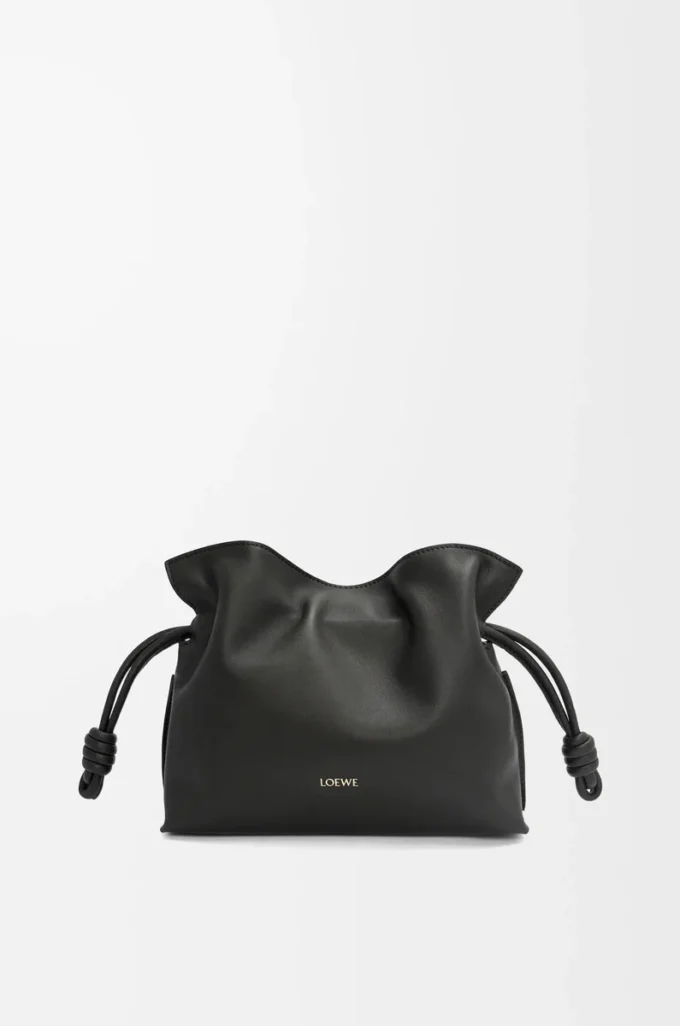 Mini bolso de mano Flamenco en piel de becerro napa negro Mini bolso de mano Flamenco en piel de becerro napa negro