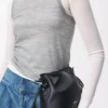 Mini bolso de mano Flamenco en piel de becerro napa negro Mini bolso de mano Flamenco en piel de becerro napa negro