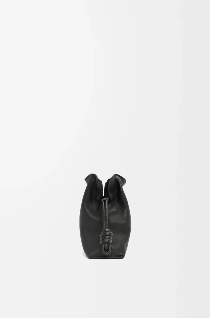 Mini bolso de mano Flamenco en piel de becerro napa negro Mini bolso de mano Flamenco en piel de becerro napa negro