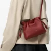 Mini bolso de mano Flamenco en piel de becerro napa rojo quemado Mini bolso de mano Flamenco en piel de becerro napa rojo quemado