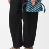 Mini bolso de mano Flamenco en piel de cordero napa tinta oscura/azul cielo Mini bolso de mano Flamenco en piel de cordero napa tinta oscura/azul cielo
