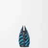 Mini bolso de mano Flamenco en piel de cordero napa tinta oscura/azul cielo Mini bolso de mano Flamenco en piel de cordero napa tinta oscura/azul cielo
