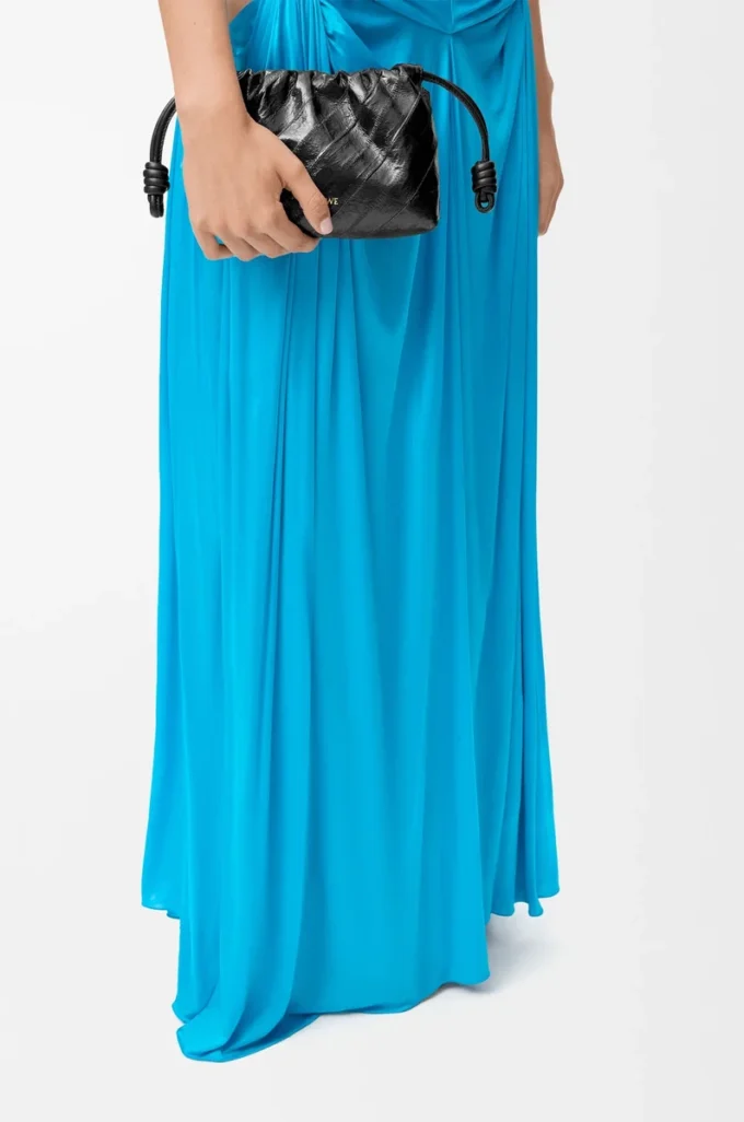 Mini bolso Flamenco en piel de anguila Negro Mini bolso Flamenco en piel de anguila Negro