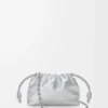 Mini bolso Flamenco en piel de becerro con estampado moiré Plata Mini bolso Flamenco en piel de becerro con estampado moiré Plata